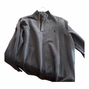 Charcoal Quarter-Zip Pullover with Logo